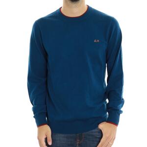MAGLIA SMALL STRIPE SUN68 PETROLIO